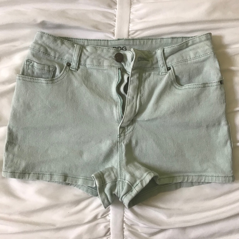 Urban Outfitters teal denim shorts